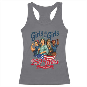 USA 250th Anniversary Feminist Racerback Tank Top Girls Will Be Girls