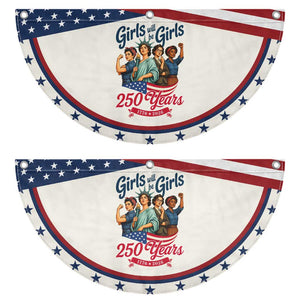 USA 250th Anniversary Feminist Patriotic Fan Flag Girls Will Be Girls