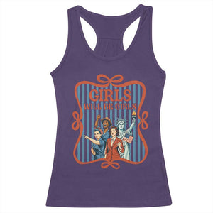 Red White Blue Feminist Pride Racerback Tank Top Girls Will Be Girls