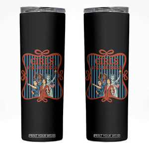 Red White Blue Feminist Pride Skinny Tumbler Girls Will Be Girls