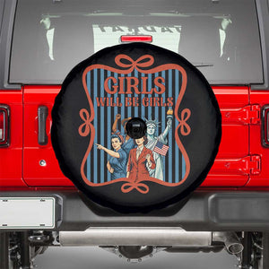 Red White Blue Feminist Pride Spare Tire Cover Girls Will Be Girls