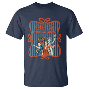 Red White Blue Feminist Pride T Shirt Girls Will Be Girls
