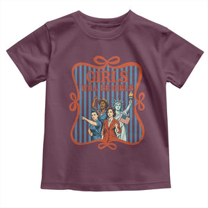 Red White Blue Feminist Pride Toddler T Shirt Girls Will Be Girls