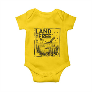 Vintage USA 250 Patriotic Pride Baby Onesie Land Of The Free