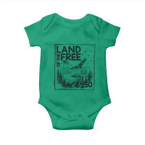 Vintage USA 250 Patriotic Pride Baby Onesie Land Of The Free