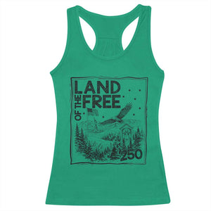 Vintage USA 250 Patriotic Pride Racerback Tank Top Land Of The Free