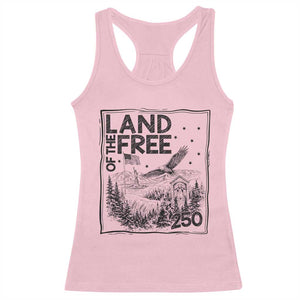 Vintage USA 250 Patriotic Pride Racerback Tank Top Land Of The Free