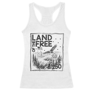 Vintage USA 250 Patriotic Pride Racerback Tank Top Land Of The Free
