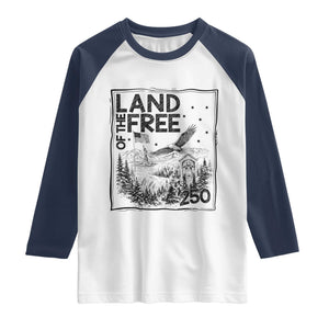 Vintage USA 250 Patriotic Pride Raglan Shirt Land Of The Free