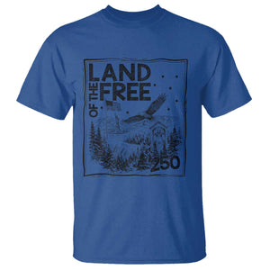 Vintage USA 250 Patriotic Pride T Shirt Land Of The Free TS12 Royal Blue Print Your Wear