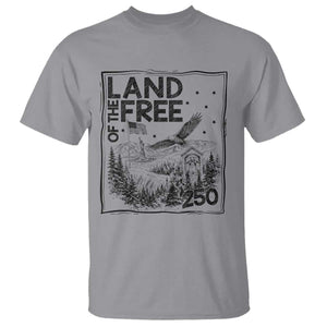 Vintage USA 250 Patriotic Pride T Shirt Land Of The Free TS12 Sport Gray Print Your Wear