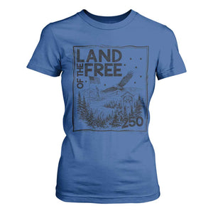 Vintage USA 250 Patriotic Pride T Shirt For Women Land Of The Free TS12 Royal Blue Print Your Wear
