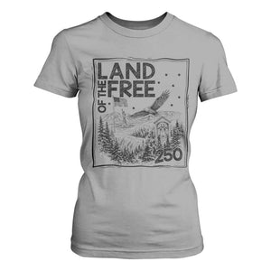 Vintage USA 250 Patriotic Pride T Shirt For Women Land Of The Free TS12 Sport Gray Print Your Wear