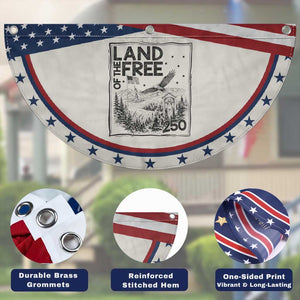 Vintage USA 250 Pride Patriotic Fan Flag Land Of The Free