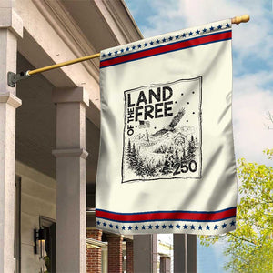 Vintage USA 250 Pride Patriotic Garden Flag Land Of The Free