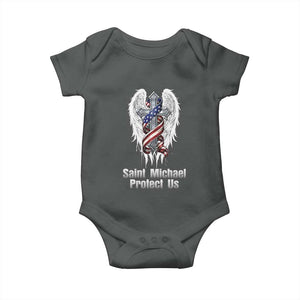 Saint Michael Protect Us American Christian Heritage Baby Onesie Catholic Faith Gift