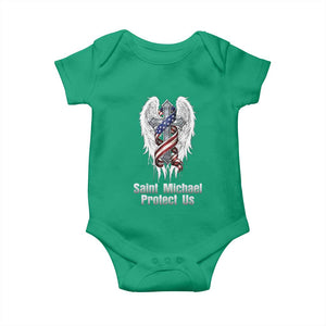 Saint Michael Protect Us American Christian Heritage Baby Onesie Catholic Faith Gift