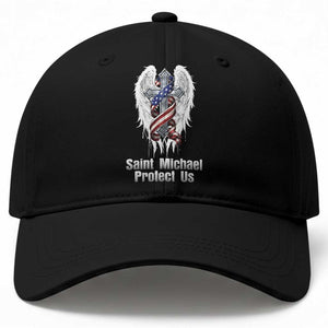 Saint Michael Protect Us American Christian Heritage Baseball Cap Catholic Faith Gift