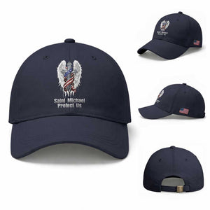 Saint Michael Protect Us American Christian Heritage Baseball Cap Catholic Faith Gift