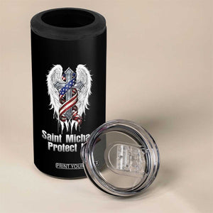 Saint Michael Protect Us American Christian Heritage 4 in 1 Can Cooler Tumbler Catholic Faith Gift