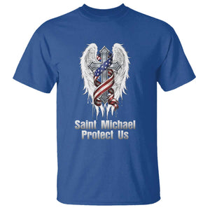Saint Michael Protect Us American Christian Heritage T Shirt Catholic Faith Gift
