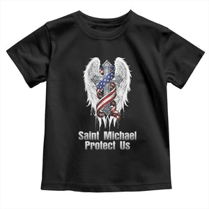 Saint Michael Protect Us American Christian Heritage Toddler T Shirt Catholic Faith Gift