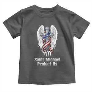 Saint Michael Protect Us American Christian Heritage Toddler T Shirt Catholic Faith Gift