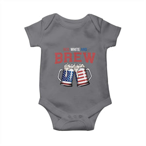 American Flag Beer Lover Baby Onesie Red White And Brew