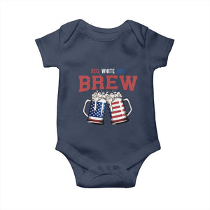 American Flag Beer Lover Baby Onesie Red White And Brew