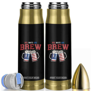 American Flag Beer Lover Bullet Tumbler Red White And Brew