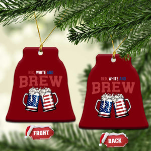 American Flag Beer Lover Ceramic Ornament Red White And Brew TS12 Print Your Wear