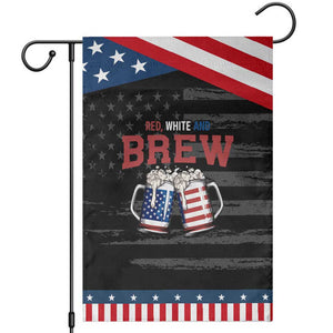 American Flag Beer Lover Patriotic Garden Flag Red White And Brew