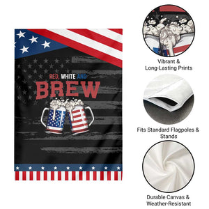 American Flag Beer Lover Patriotic Garden Flag Red White And Brew