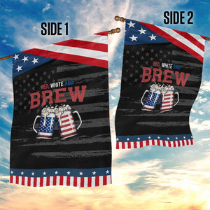 American Flag Beer Lover Patriotic Garden Flag Red White And Brew