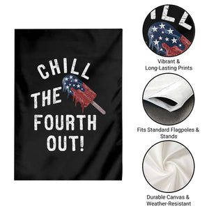 American Flag Popsicle Garden Flag Chill The Fourth Out