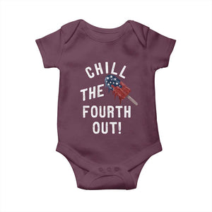 American Flag Popsicle Baby Onesie Chill The Fourth Out
