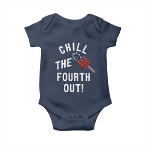 American Flag Popsicle Baby Onesie Chill The Fourth Out