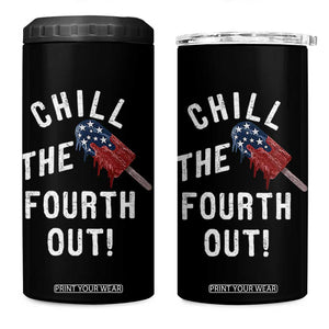 American Flag Popsicle 4 in 1 Can Cooler Tumbler Chill The Fourth Out