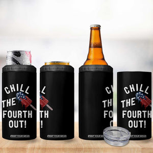 American Flag Popsicle 4 in 1 Can Cooler Tumbler Chill The Fourth Out