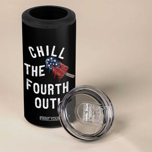 American Flag Popsicle 4 in 1 Can Cooler Tumbler Chill The Fourth Out