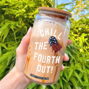 American Flag Popsicle Glass Can Chill The Fourth Out