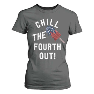 American Flag Popsicle T Shirt For Women Chill The Fourth Out