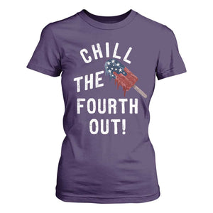 American Flag Popsicle T Shirt For Women Chill The Fourth Out