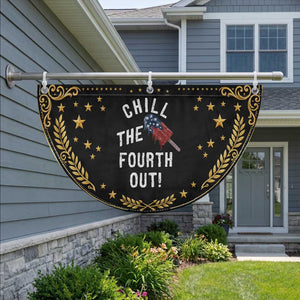 American Flag Popsicle Patriotic Fan Flag Chill The Fourth Out