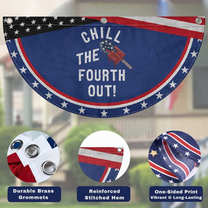 American Flag Popsicle Patriotic Fan Flag Chill The Fourth Out