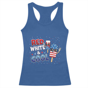 American Flag Popsicle Racerback Tank Top Red White And Cool