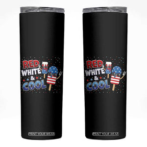 American Flag Popsicle Skinny Tumbler Red White And Cool