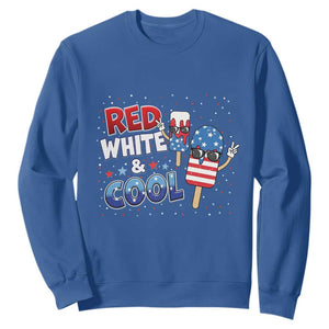 American Flag Popsicle Sweatshirt Red White And Cool TS12 Royal Blue Print Your Wear