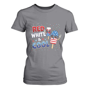 American Flag Popsicle T Shirt For Women Red White And Cool