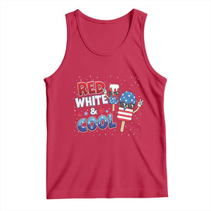 American Flag Popsicle Tank Top Red White And Cool TS12 Red Print Your Wear